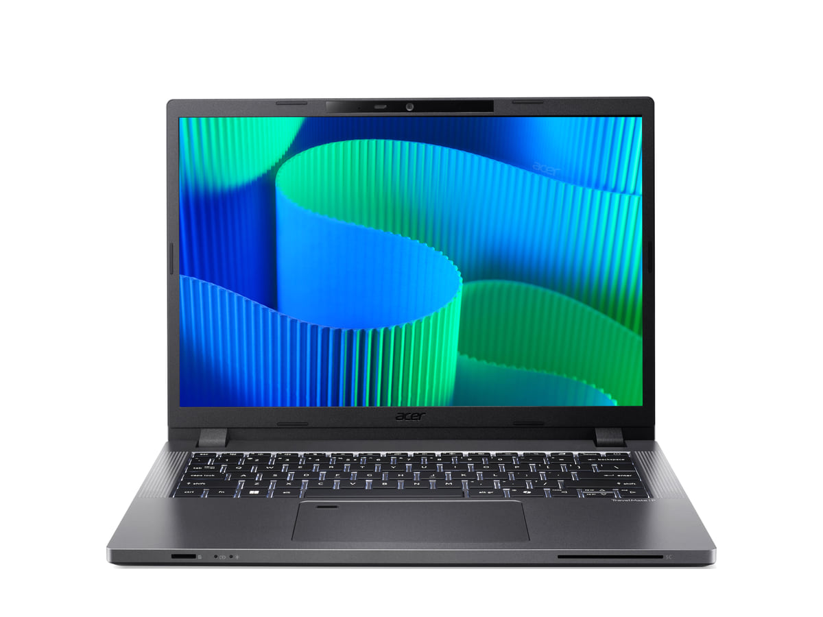 Acer TravelMate P2 de 14 pulgadas, de frente